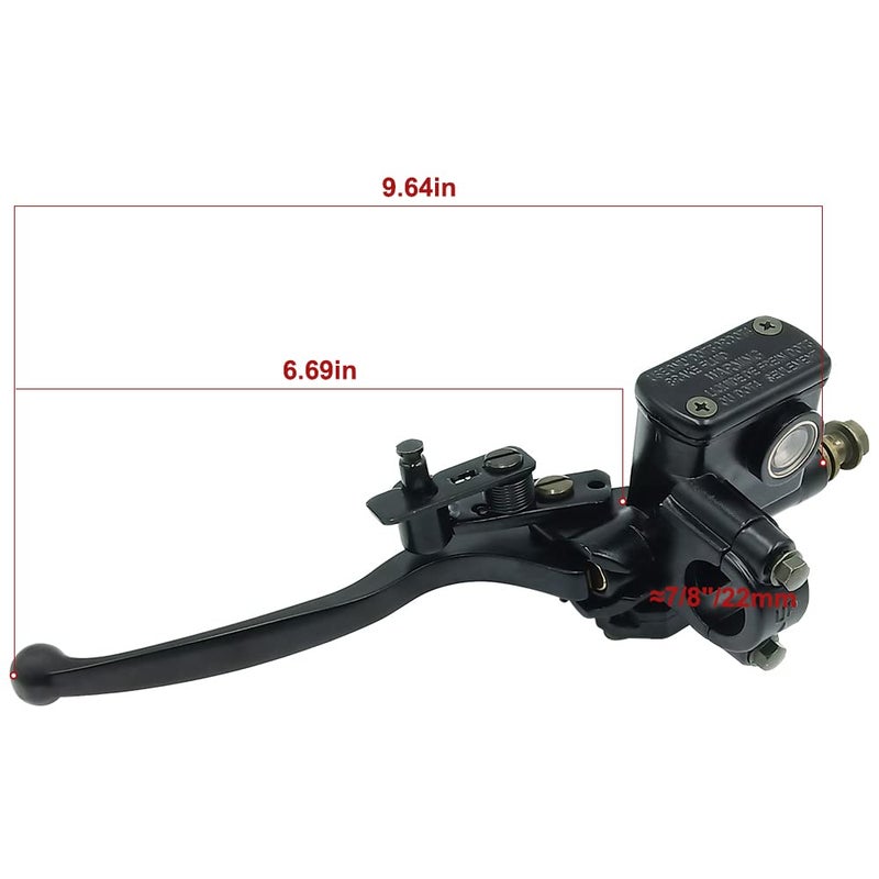 Triumilynn 7/8" 22mm Left Brake Lever Master Cylinder for 50CC 70cc 90cc 100cc 110cc 125cc 150cc 200cc 250CC Motorcyle Kids ATV Quad Moped Pit Dirt Bike - Image 2